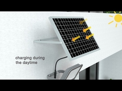 TK01 ไฟสปอร์ตไลท์โซลาร์เซลล์ LED กลางแจ้ง ตัวเรือนอะลูมิเนียม กำลังไฟสูง สำหรับภูมิทัศน์ ชิป Bridgelux 2700-6500k