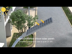 TR08 ไฟถนนพลังงานแสงอาทิตย์แบบ All In One 100w 200w 300w ตัวเรือนอะลูมิเนียม IP65 ความสว่างสูง